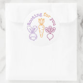 Wurzeln für dich runder aufkleber (Tasche)