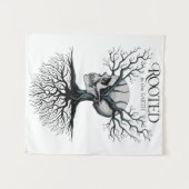 Wurzeln im Schädelbaum der Erde Wandteppich (Vorderseite (Horizontal))