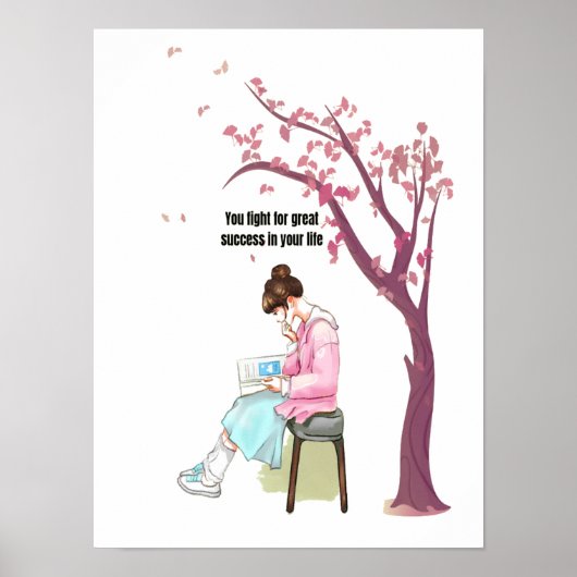 Wurzeln in Bemühungen, Erfolg zu erreichen Poster (Vorne)