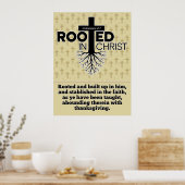 Wurzeln in Christ Kolossians Bible Verse Ratio 3:4 Poster (Küche)