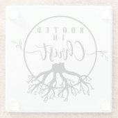 Wurzeln in Christus Glasuntersetzer (Rückseite)