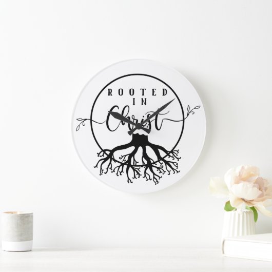 Wurzeln in Christus Große Wanduhr (Zuhause)