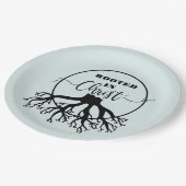 Wurzeln in Christus Pappteller (Schrägansicht)