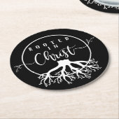 Wurzeln in Christus Runder Pappuntersetzer (Angewinkelt)