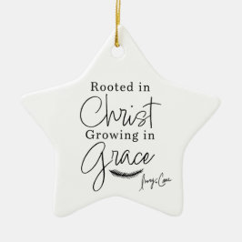 Wurzeln in Christus Wachsen in Grace Weihnachten Keramik Ornament