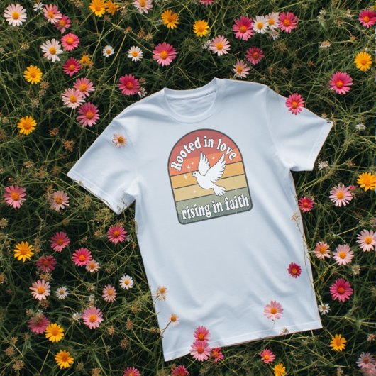 Wurzeln in der Liebe, steigend in der Glaubensgest T-Shirt