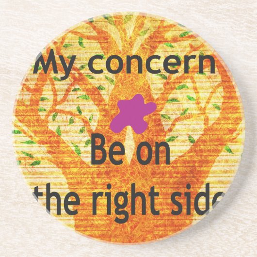 Wurzeln in der Rechtschaffenheit Baobab Vintage Pe Getränkeuntersetzer (Vorne)