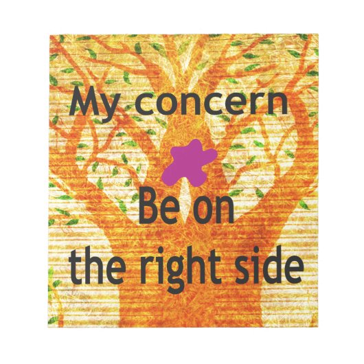 Wurzeln in der Rechtschaffenheit Baobab Vintage Pe Notizblock (Vorderseite)