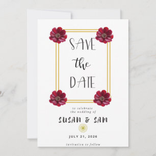 Wurzeln in der Save the Date-Karte der Liebe Einladung
