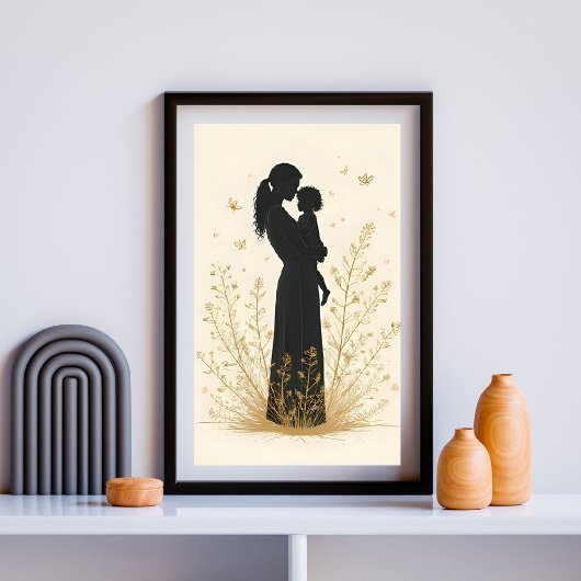 Wurzeln in ihren Armen - Ein ruhiger Teich, der an Poster