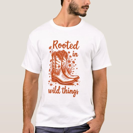 Wurzeln in Wild Things Design Shirt (Vorderseite)