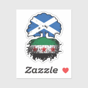 Wurzeln & Krone: Schottland–Syrien Baum Aufkleber