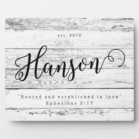 Wurzeln und in der Liebe Nachname-Zeichen Fotoplatte (Vorderseite)