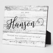 Wurzeln und in der Liebe Nachname-Zeichen Fotoplatte (Seite)