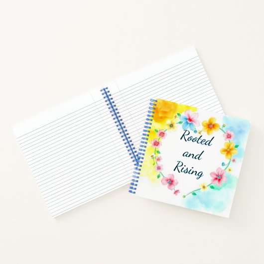 Wurzeln und wachsende Blüte Notizblock (Innenseite)