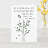 Wurzeln und Wings Inspirierend Elternquote Karte (Gelbe Blume)