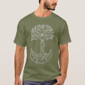 Wurzeln vor Früchten Göttin Baum des Lebens T-Shirt (Vorderseite)