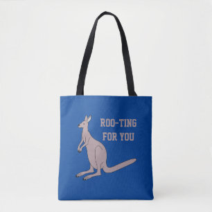 Wurzelnd für dich Süßer Australier Lustiger Kängur Tasche