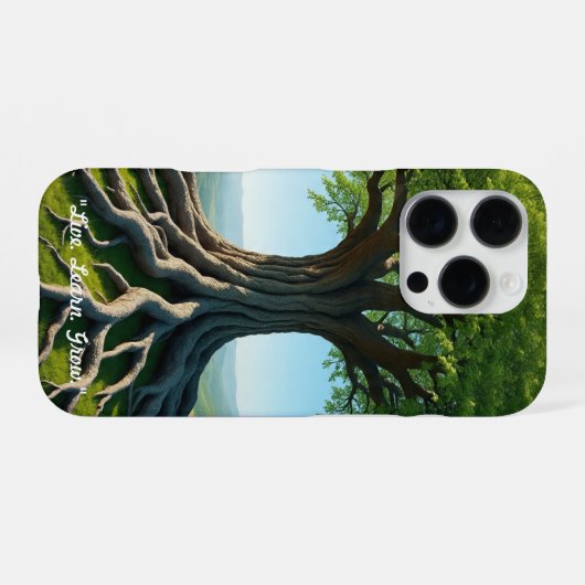 "wurzelt in Stärke" iPhone Hülle (Rückseite (Horizontal))