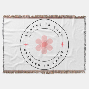 Wurzelt mit Liebe wächst mit Grace - Inspirational Decke