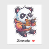 Würzige Nudel-Panda Aufkleber (Blatt)