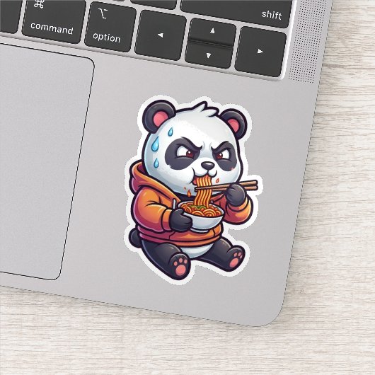 Würzige Nudel-Panda Aufkleber (Detail)