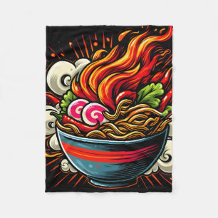Würzige Ramen Japanische Nudel-Straßenkunst Fleecedecke