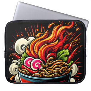 Würzige Ramen japanische Nudel-Straßenkunst Laptopschutzhülle