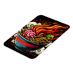 Würzige Ramen Japanische Nudel-Straßenkunst Magnet