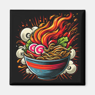 Würzige Ramen japanische Nudel-Straßenkunst Magnet