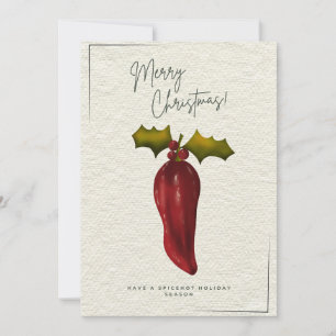 Würzige Weihnachts-Chili-Pfeffer-Feiertagskarte – Feiertagskarte