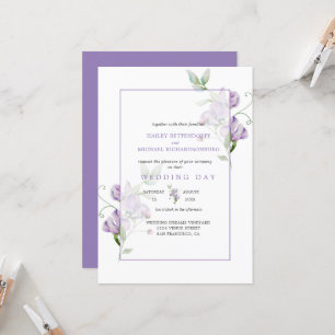 Würzige Wicken Blumen Hochzeitseinladung Einladung