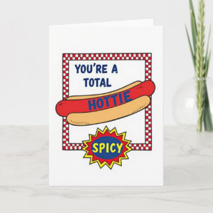 Würziger Hottie Hot Dog Lustiger Grußkarte Karte