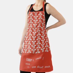 würziger orangefarbener KOCH Mud Cloud Tribal Afri Schürze