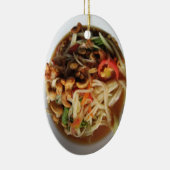 Würziger Papaya-Salat Ayutthaya [Som Tam] mit Keramik Ornament (Rechts)