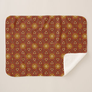 Würziges braungelbes Masala-Muster Sherpadecke