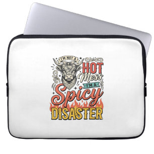 Würziges Desaster Highland-Kuh Vintage-Western-Shi Laptopschutzhülle