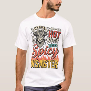 Würziges Desaster Highland-Kuh Vintage-Western-Shi T-Shirt