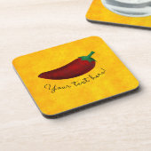 Würziges heißes SüdwestChili-Pfeffer-Muster Untersetzer (Linke Seite)