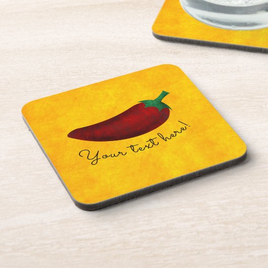 Würziges heißes SüdwestChili-Pfeffer-Muster Untersetzer (Linke Seite)