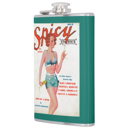 Würziges Titelseite Flachmann (Links)