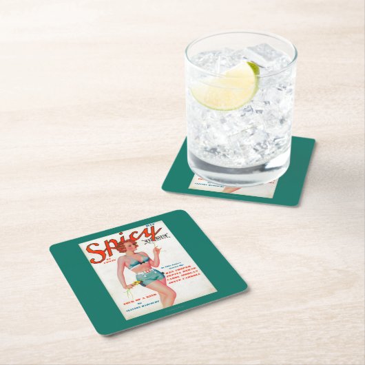 Würziges Titelseite Rechteckiger Pappuntersetzer (Vor Ort)