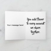 Würzigkeit der Tageskarte meines Lebens Karte (Innenseite)