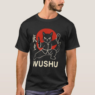 Wushu-Katze Kung Fu-Kätzchen Lustiger Kampfsportkü T-Shirt