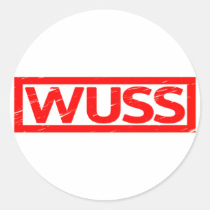 Wuss Briefmarke Runder Aufkleber