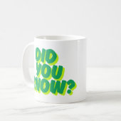 Wussten Sie? Inspirierende Zitat-Kaffeetasse Kaffeetasse (Vorderseite Links)
