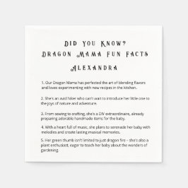 Wusstest Du? Dragon Mama Fun Fakten Serviette