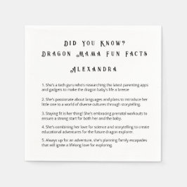 Wusstest Du? Dragon Mama Fun Fakten Serviette