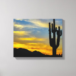 Wüste 1996-2-Arizona bei Sonnenuntergang Leinwanddruck