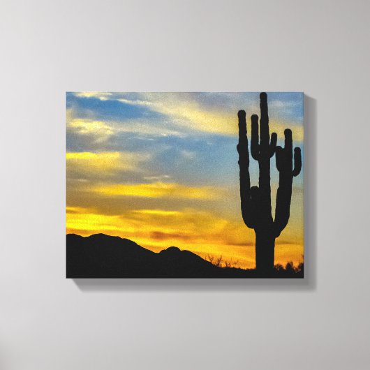 Wüste 1996-2-Arizona bei Sonnenuntergang Leinwanddruck (Vorderseite)